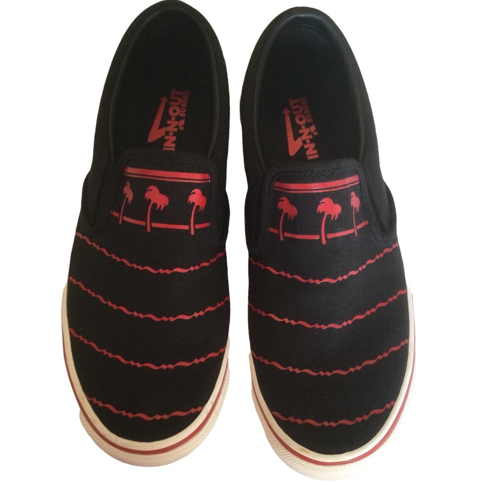 IN-N-OUT Burger Slip On Drink Cup Canvas Sneaker. Size 9.5